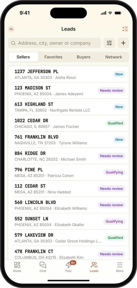 The same leads on the R35 iPhone app